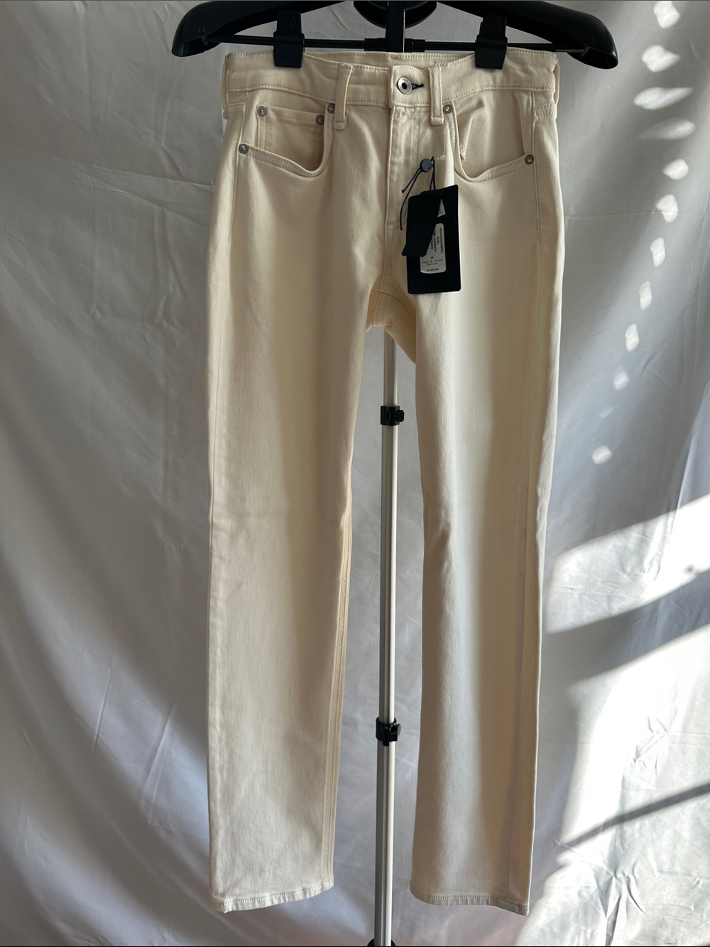 rag & bone Cream Dre Loopback Boyfriend Jeans BNWT
